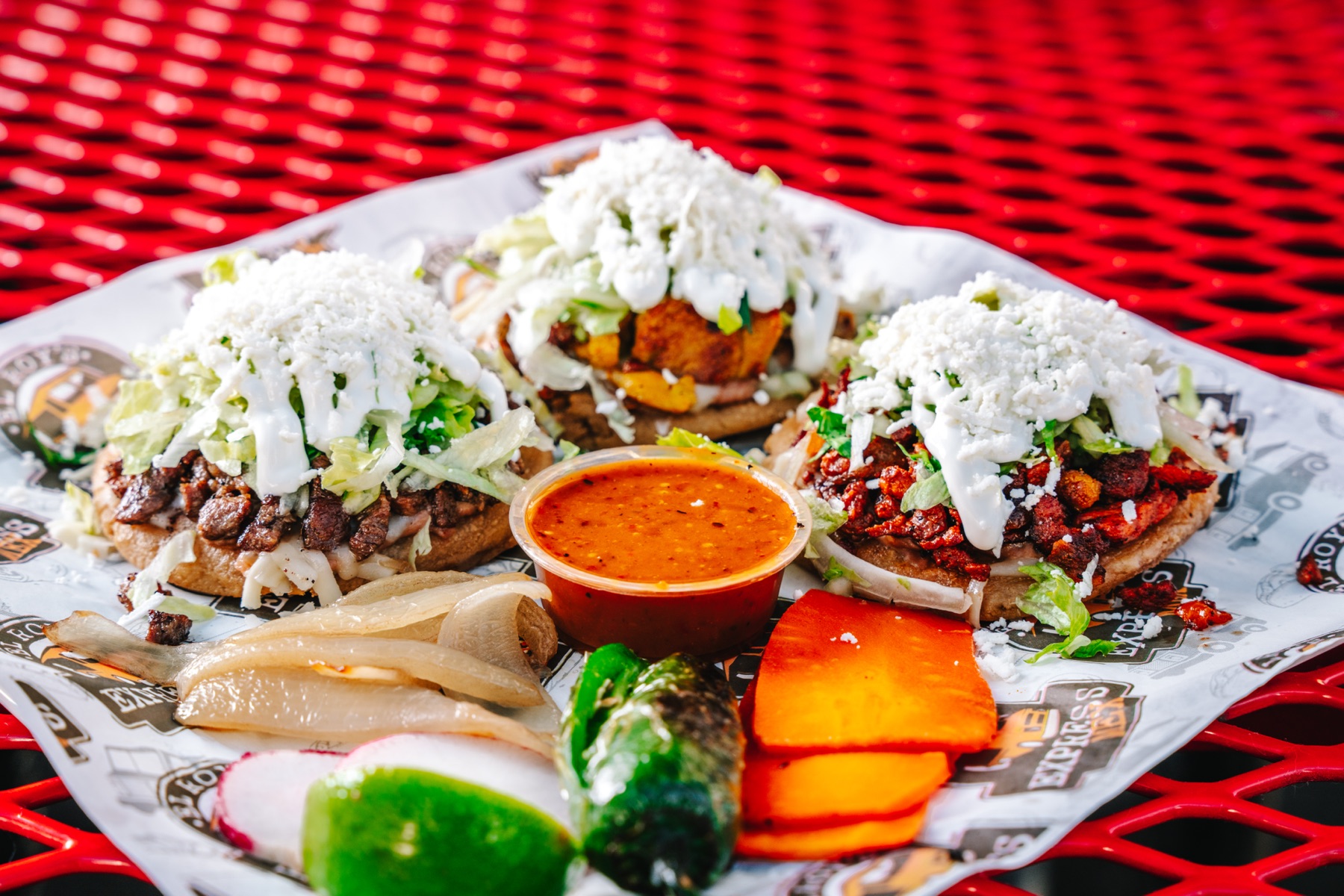 A colorful El Roy's meal ready to serve